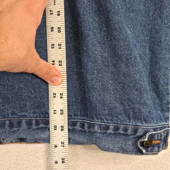 Vintage Aladdin Casino Denim Trucker Jacket Mens L Las Vegas Embroidered 90s - Picture 6 of 8